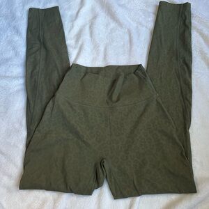 Olive Green leopard print leggings